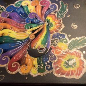 Colorful Abstract Peacock Art/Amandas Betta fish